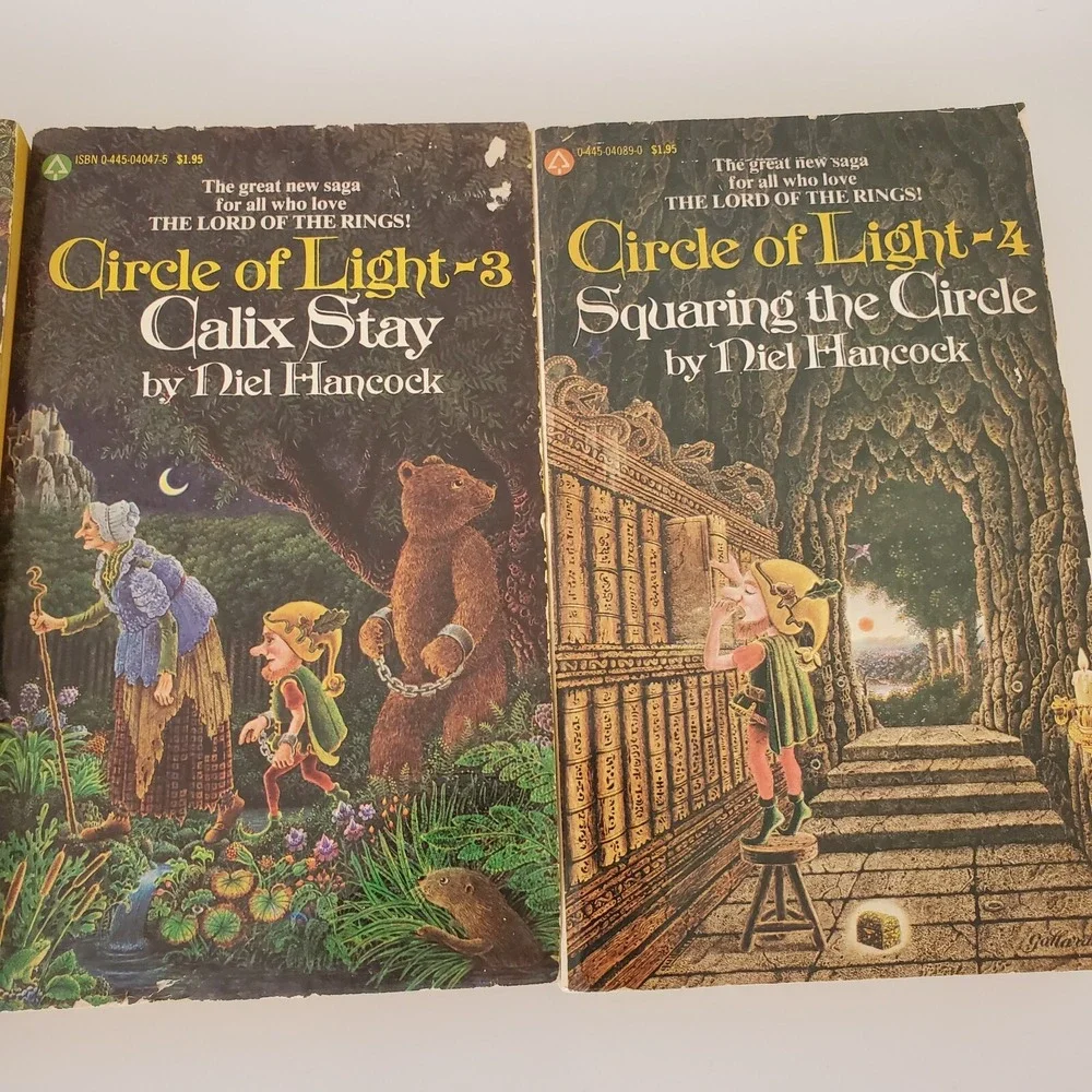 Circle of Light Niel Hancock 3 Book Lot Fantasy Greyfax Grimwald Calix Stay 1977
